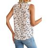 imageAvanova Women Boho Print Sleeveless Blouses Shirts Dressy Casual Ruffle Mock Neck Tank TopsBeige Floral