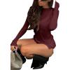 imageAvanova Women Mesh Sheer Long Sleeve Top See Through Sexy Going Out ShirtsBurgundy