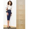 imageTapata Womens Office Work Pencil Skirt Stretch High Waist Below Knee Bodycon for Business CasualNavy Blue