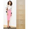 imageTapata Womens Office Work Pencil Skirt Stretch High Waist Below Knee Bodycon for Business CasualPink