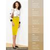 imageTapata Womens Office Work Pencil Skirt Stretch High Waist Below Knee Bodycon for Business CasualYellow