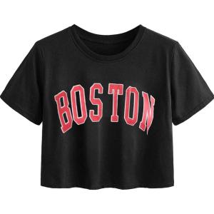 image:imageAvanova Womens Sun Graphic Tee Short Sleeve Crewneck Crop Tops Summer Casual T ShirtBlack F