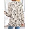 image:imageAvanova Blusas Elegantes para Mujer V Neck Long Sleeve Shirts Fancy Dressy Tops Blouses for WomenApricot Striped