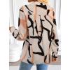 image:imageAvanova Blusas Elegantes para Mujer V Neck Long Sleeve Shirts Fancy Dressy Tops Blouses for WomenBeige Scribble