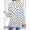 image:imageAvanova Blusas Elegantes para Mujer V Neck Long Sleeve Shirts Fancy Dressy Tops Blouses for WomenWhite Black Dots