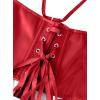 image:imageAvanova Women Sexy Going Out Crop Tops Leather Corset Halter Bustier TopsRed