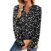 image:imageAvanova Blusas Elegantes para Mujer V Neck Long Sleeve Shirts Fancy Dressy Tops Blouses for WomenBlack Dots