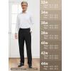 image:imageTapata Mens 283032 Inseam Elastic Waist Pants for Seniors Straight Leg Stretch Slacks for Elderly with Zipper FlyBlack