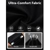 image:imageTapata Mens 283032 Inseam Elastic Waist Pants for Seniors Straight Leg Stretch Slacks for Elderly with Zipper FlyBlack