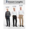 image:imageTapata Mens 283032 Inseam Elastic Waist Pants for Seniors Straight Leg Stretch Slacks for Elderly with Zipper FlyKhaki