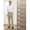 image:imageTapata Mens 283032 Inseam Elastic Waist Pants for Seniors Straight Leg Stretch Slacks for Elderly with Zipper FlyKhaki