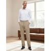 image:imageTapata Mens 283032 Inseam Elastic Waist Pants for Seniors Straight Leg Stretch Slacks for Elderly with Zipper FlyKhaki
