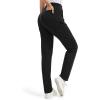 image:imageTapata Petite Womens 2628 Inseam Sweatpants Cotton Lounge Yoga Pants Casual Open Bottom Workout Zipper Pocket JoggersBlack