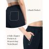 image:imageTapata Petite Womens 2628 Inseam Sweatpants Cotton Lounge Yoga Pants Casual Open Bottom Workout Zipper Pocket JoggersNavy Blue