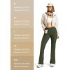 image:imageTapata Petite Womens Bootcut Yoga Pants 2628 Inseam High Waist Workout Flare Leggings with PocketsArmy Green