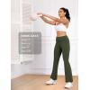 image:imageTapata Petite Womens Bootcut Yoga Pants 2628 Inseam High Waist Workout Flare Leggings with PocketsArmy Green