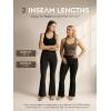 image:imageTapata Petite Womens Bootcut Yoga Pants 2628 Inseam High Waist Workout Flare Leggings with PocketsArmy Green