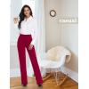 image:imageTapata Women Dress Pants 28303234 High Waist Stretchy Bootcut Pants Tall Petite Regular for Office Business CasualNew Burgundy