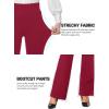 image:imageTapata Women Dress Pants 28303234 High Waist Stretchy Bootcut Pants Tall Petite Regular for Office Business CasualNew Burgundy