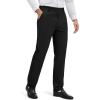image:imageTapata Mens 283032 Inseam Elastic Waist Pants for Seniors Straight Leg Stretch Slacks for Elderly with Zipper FlyBlack