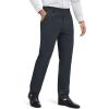 image:imageTapata Mens 283032 Inseam Elastic Waist Pants for Seniors Straight Leg Stretch Slacks for Elderly with Zipper FlyDark Gray