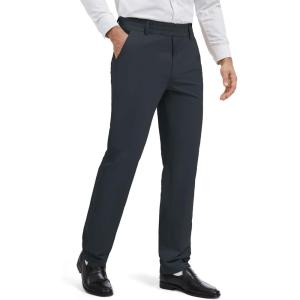 image:imageTapata Mens 283032 Inseam Elastic Waist Pants for Seniors Straight Leg Stretch Slacks for Elderly with Zipper FlyDark Gray