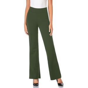 image:imageTapata Women Dress Pants 28303234 High Waist Stretchy Bootcut Pants Tall Petite Regular for Office Business CasualOlive