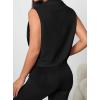 image:imageAvanova Running Shirts Women Sleeveless Zip Up V Neck Golf Workout Gym Athletic Crop Tank TopsBlack