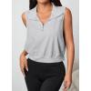 image:imageAvanova Running Shirts Women Sleeveless Zip Up V Neck Golf Workout Gym Athletic Crop Tank TopsGrey