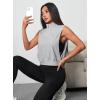 image:imageAvanova Running Shirts Women Sleeveless Zip Up V Neck Golf Workout Gym Athletic Crop Tank TopsGrey