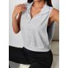 image:imageAvanova Running Shirts Women Sleeveless Zip Up V Neck Golf Workout Gym Athletic Crop Tank TopsGrey