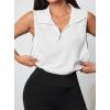 image:imageAvanova Running Shirts Women Sleeveless Zip Up V Neck Golf Workout Gym Athletic Crop Tank TopsWhite