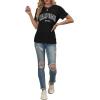image:imageAvanova Womens Letter Graphic Tee Vintage Short Sleeve T Shirts Summer Top Casual Streetwear Black 02 California XXLarge