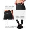 image:imageTapata Womens Workout Leggings High Waist Tummy Control Side Striped Athletic Running Yoga PantsBlack