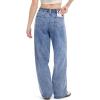 image:imageTapata Womens 28303234 Wide Leg Jeans Side Stripe MidRise Elastic Waist Denim Pants Trendy Baggy Loose TrousersBlue