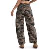 image:imageTapata Womens Camo Barrel Jeans Mid Rise Wide Leg Camoflage Ankle Denim Pants Y2K Baggy Boyfriend Jeans with PocketsBrown Camo