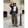 image:imageTapata Womens Camo Barrel Jeans Mid Rise Wide Leg Camoflage Ankle Denim Pants Y2K Baggy Boyfriend Jeans with PocketsBrown Camo