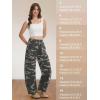 image:imageTapata Womens Camo Barrel Jeans Mid Rise Wide Leg Camoflage Ankle Denim Pants Y2K Baggy Boyfriend Jeans with PocketsGreen Camo