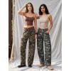 image:imageTapata Womens Camo Barrel Jeans Mid Rise Wide Leg Camoflage Ankle Denim Pants Y2K Baggy Boyfriend Jeans with PocketsGreen Camo