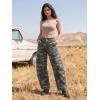 image:imageTapata Womens Camo Barrel Jeans Mid Rise Wide Leg Camoflage Ankle Denim Pants Y2K Baggy Boyfriend Jeans with PocketsGreen Camo