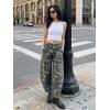 image:imageTapata Womens Camo Barrel Jeans Mid Rise Wide Leg Camoflage Ankle Denim Pants Y2K Baggy Boyfriend Jeans with PocketsGreen Camo