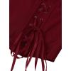 image:imageAvanova Mesh Overbust Corset Tops for Women Strapless Bustier Corsets Sexy Going Out Crop TopBurgundy