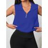 image:imageAvanova Running Shirts Women Sleeveless Zip Up V Neck Golf Workout Gym Athletic Crop Tank TopsBlue