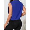 image:imageAvanova Running Shirts Women Sleeveless Zip Up V Neck Golf Workout Gym Athletic Crop Tank TopsBlue