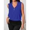 image:imageAvanova Running Shirts Women Sleeveless Zip Up V Neck Golf Workout Gym Athletic Crop Tank TopsBlue