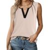 image:imageAvanova Sleeveless Blouses for Women V Neck Tank Top Work Business Casual ShirtApricot