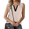 image:imageAvanova Sleeveless Blouses for Women V Neck Tank Top Work Business Casual ShirtApricot