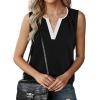 image:imageAvanova Sleeveless Blouses for Women V Neck Tank Top Work Business Casual ShirtBlack White