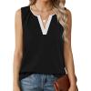 image:imageAvanova Sleeveless Blouses for Women V Neck Tank Top Work Business Casual ShirtBlack White