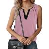 image:imageAvanova Sleeveless Blouses for Women V Neck Tank Top Work Business Casual ShirtDusty Pink